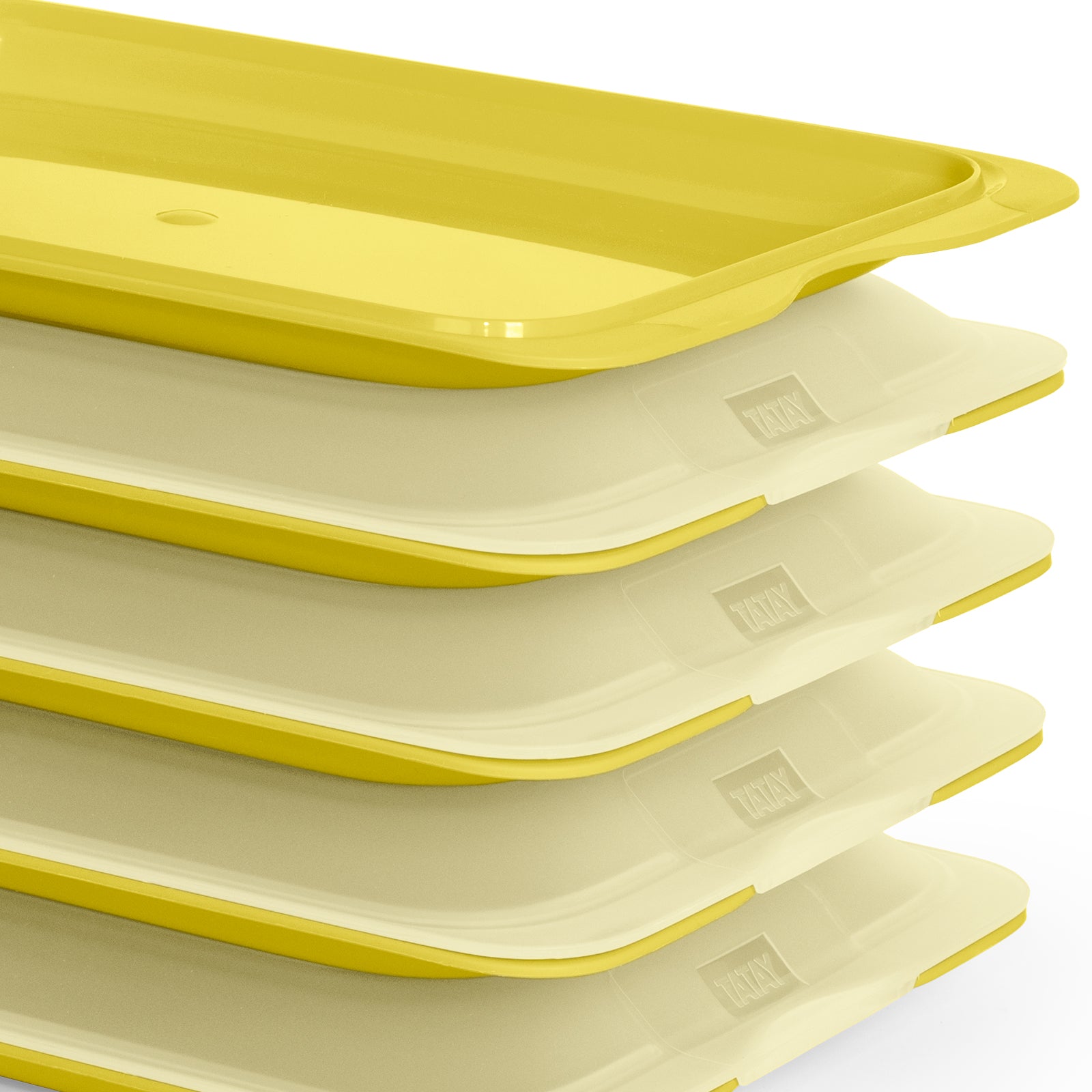 TATAY Fresh - Lote de 5 Recipientes Porta Embutidos y Alimentos. Color Amarillo