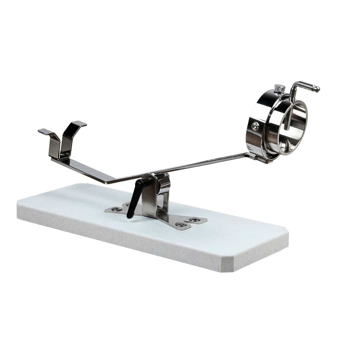 BELLO Teide - Soporte Jamonero Basculante Fibra y Acero Inoxidable Cabezal Giratorio. Granito