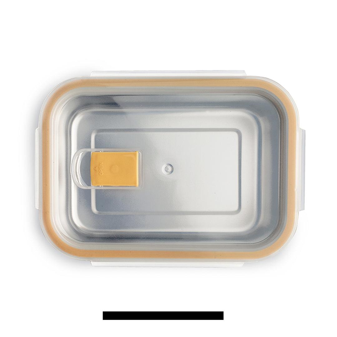 IBILI Keepklin Air Vent - Recipiente Rectangular de 1.2L en Acero Inoxidable Apto Microondas