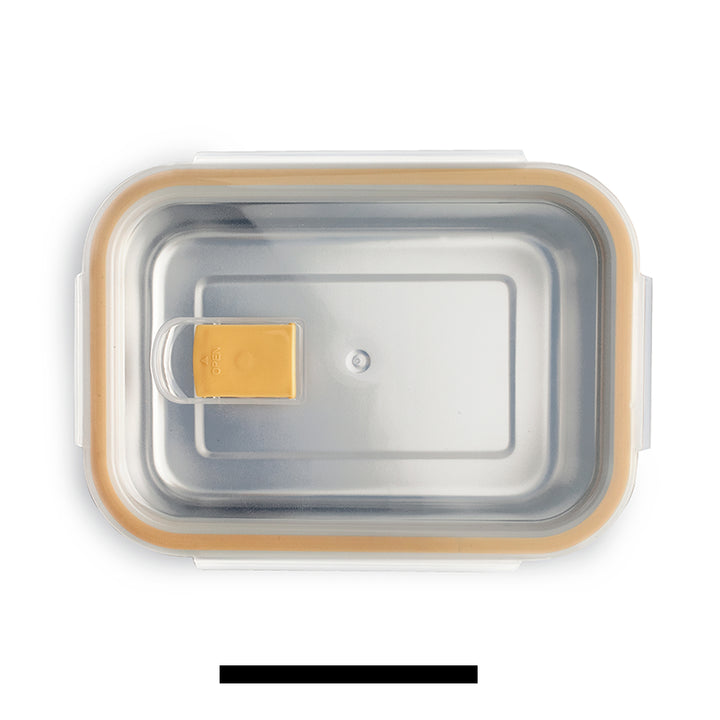 IBILI Keepklin Air Vent - Recipiente Rectangular de 1.2L en Acero Inoxidable Apto Microondas