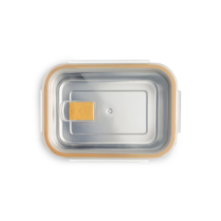 IBILI Keepklin Air Vent - Recipiente Rectangular de 0.6L en Acero Inoxidable Apto Microondas