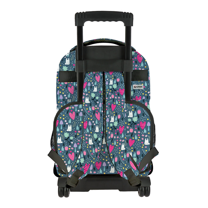 Grafoplás Design - Mochila Escolar 3 Cremalleras y Carrito Integrado. Acolchada. Park