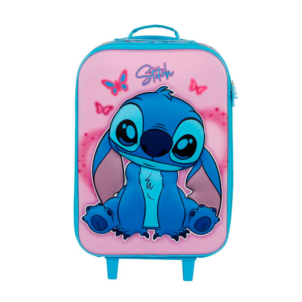 KARACTERMANIA - Maleta Infantil Trolley Soft 3D de 2 Ruedas Disney Lilo y Stitch Adorable