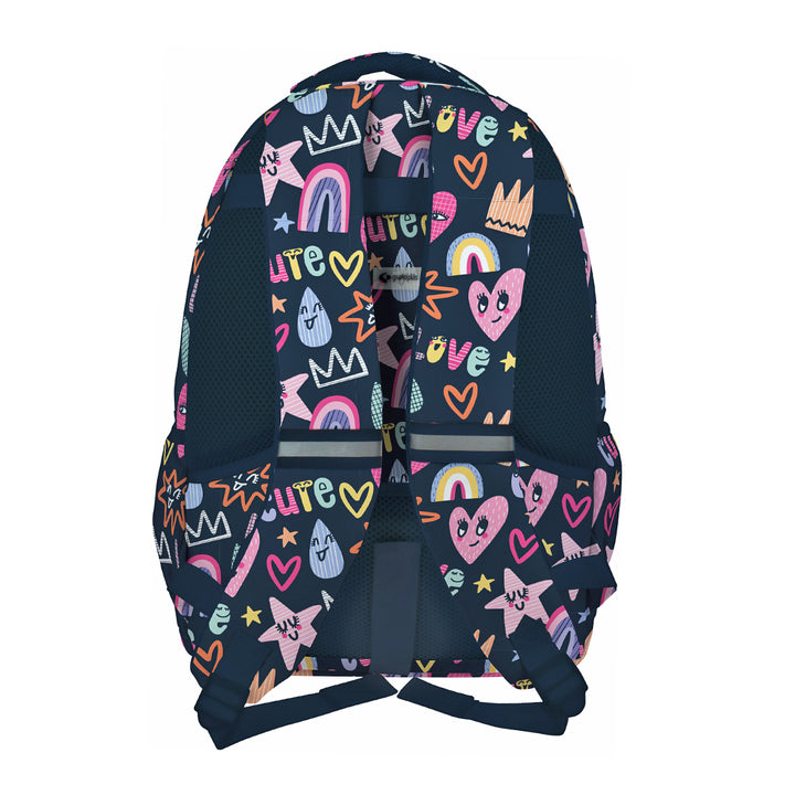 Grafoplás - Mochila Escolar 3 Cremalleras con Divisor Portátil y Adaptable Carrito. Cute