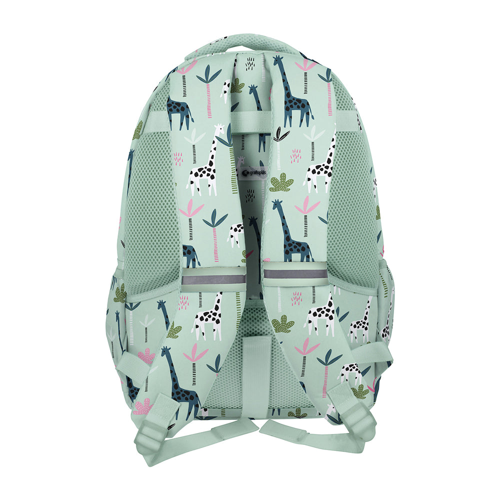 Grafoplás - Mochila Escolar 3 Cremalleras con Divisor Portátil Adaptable Carrito. Jungle