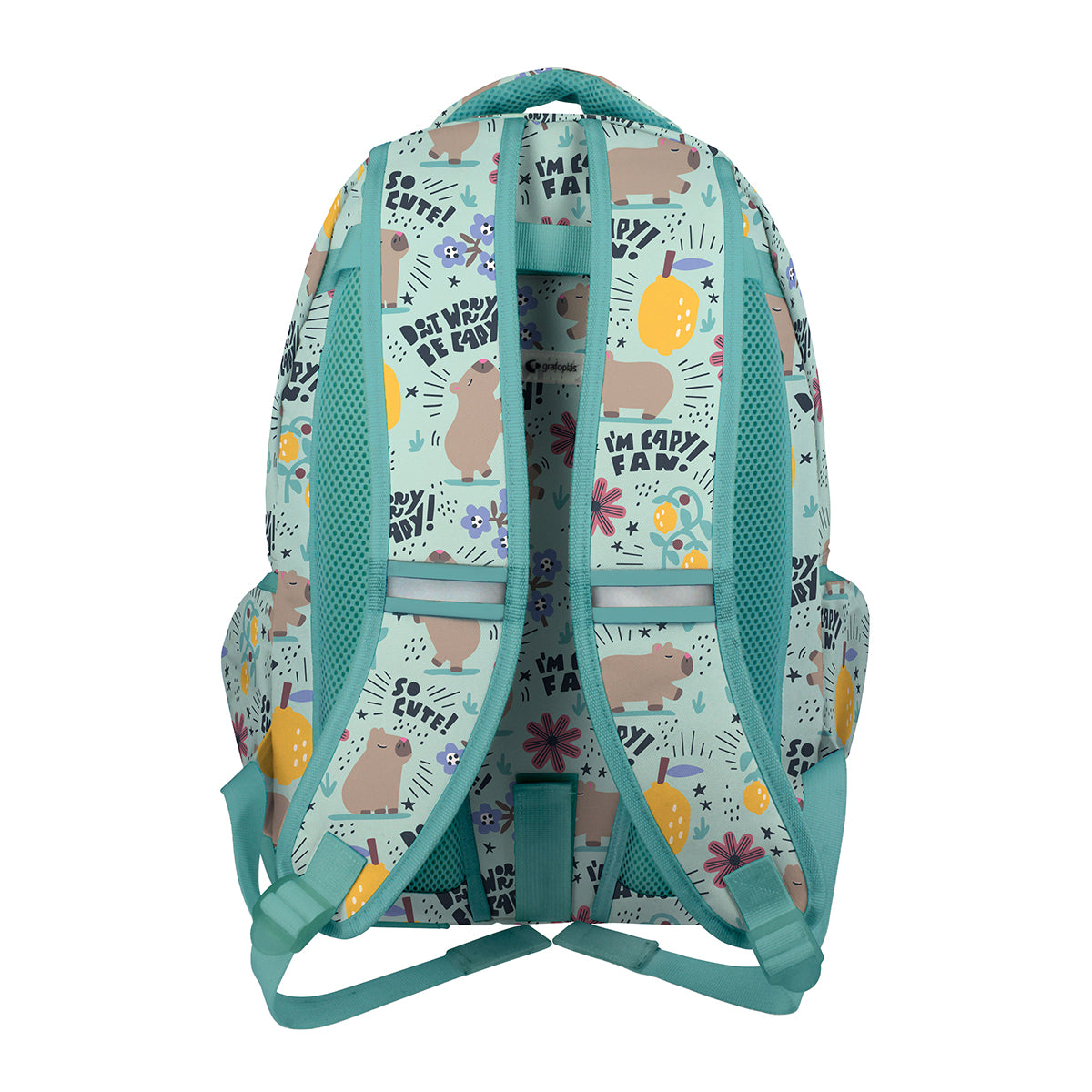 Grafoplás - Mochila Escolar 3 Cremalleras con Divisor Portátil y Adaptable Carrito. EC Cheerful