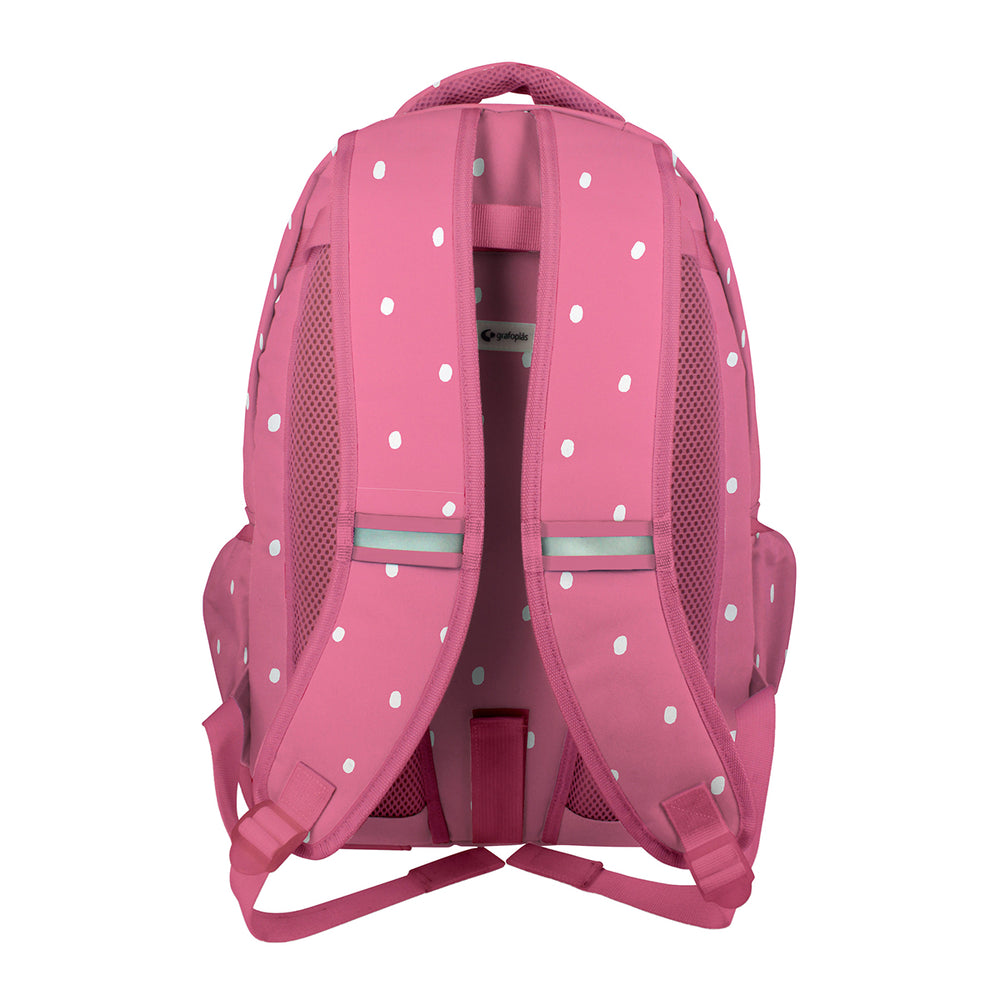 Grafoplás - Mochila Escolar 3 Cremalleras con Divisor Portátil y Adaptable Carrito. Mafalda Friends