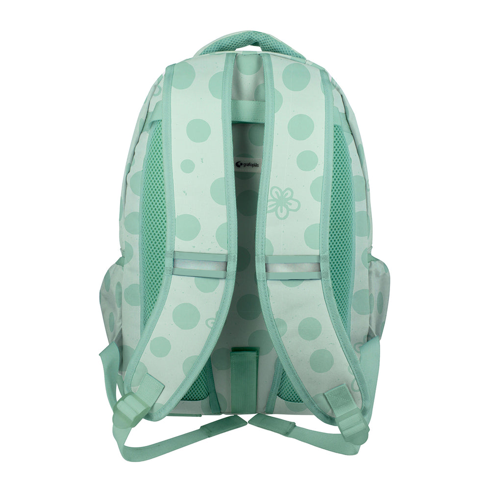Grafoplás - Mochila Escolar 3 Cremalleras con Divisor Portátil y Adaptable Carrito. Mafalda Kiss
