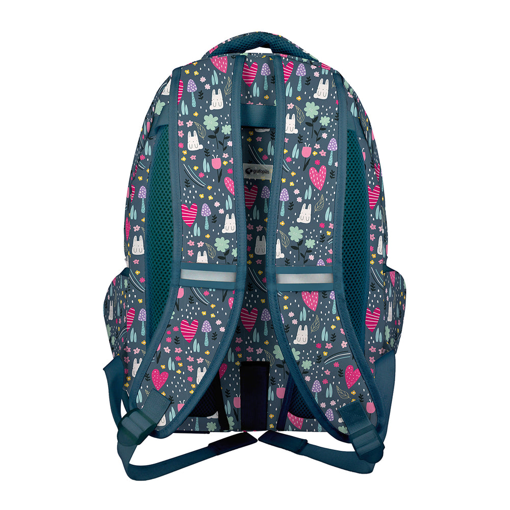 Grafoplás - Mochila Escolar 3 Cremalleras con Divisor Portátil y Adaptable Carrito. Park