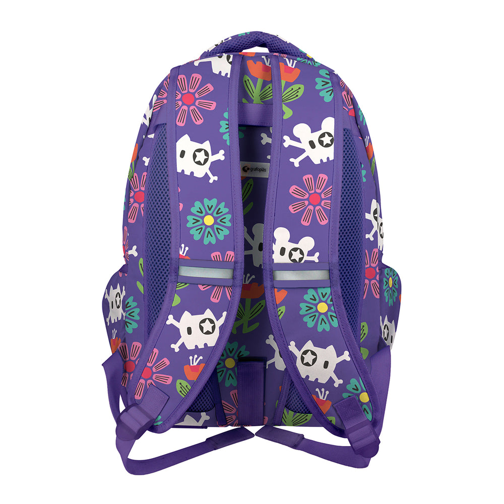 Grafoplás - Mochila Escolar 3 Cremalleras con Divisor Portátil y Adaptable Carrito. EC Pirate