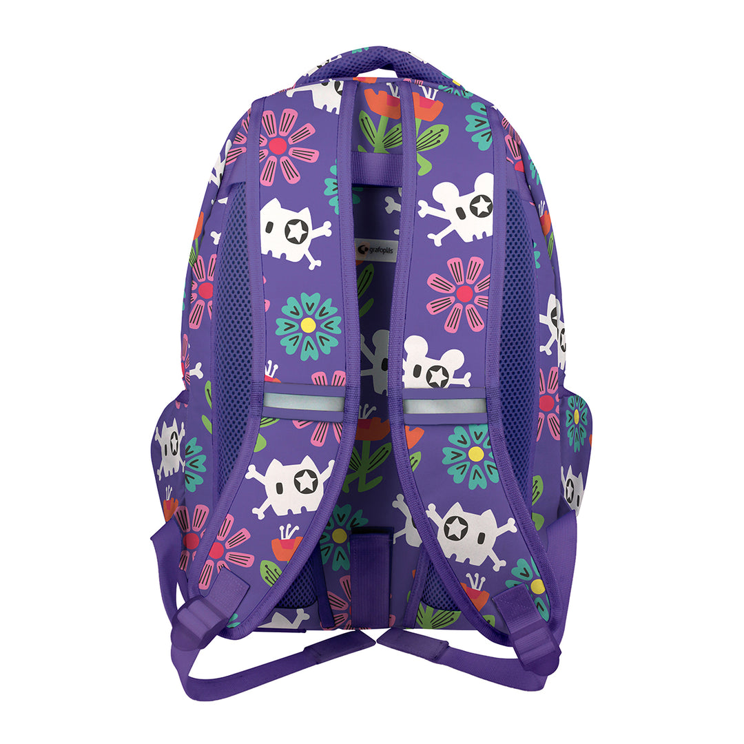 Grafoplás - Mochila Escolar 3 Cremalleras con Divisor Portátil y Adaptable Carrito. EC Pirate