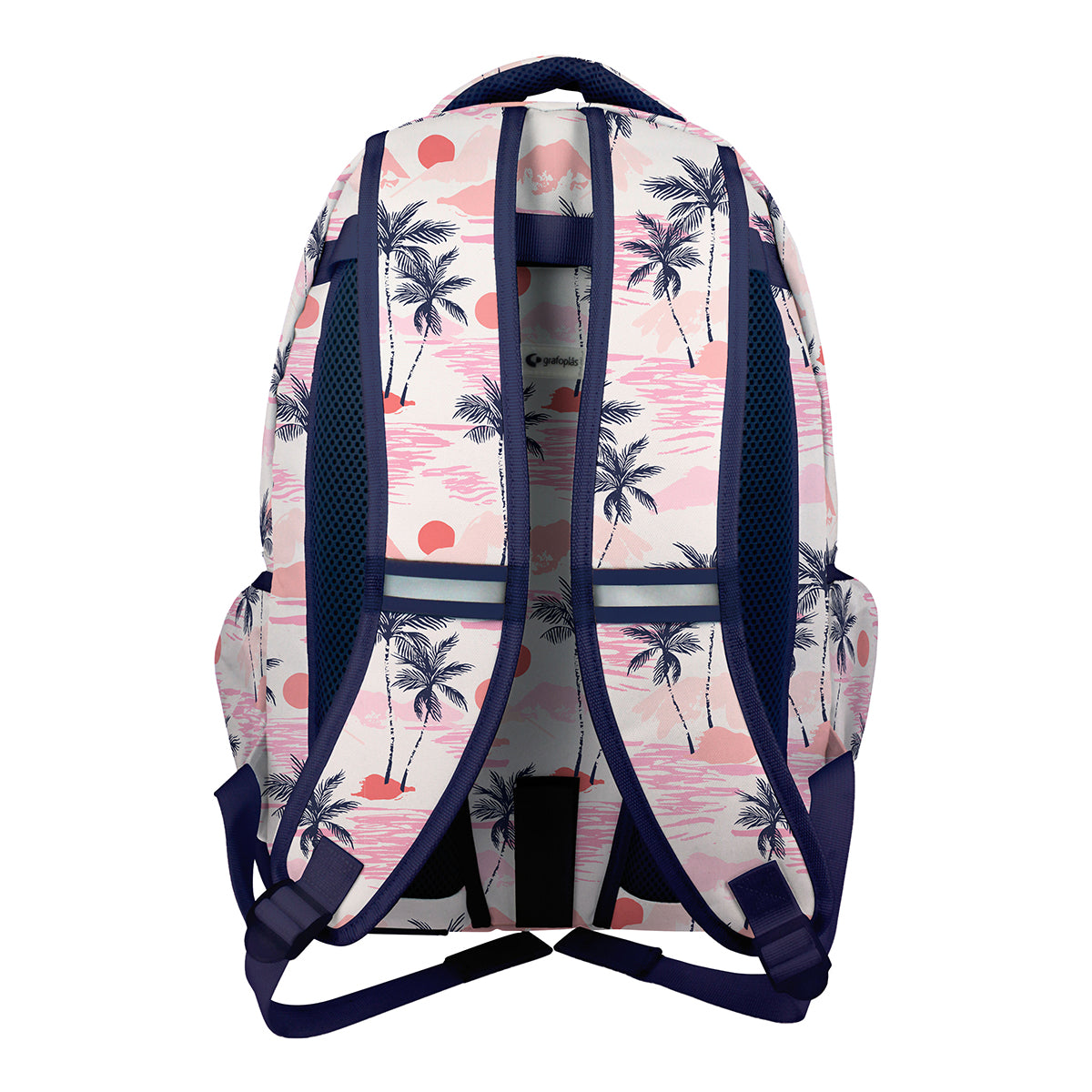 Grafoplás - Mochila Escolar 3 Cremalleras con Divisor para Portátil. Adaptable Carrito. Sunset