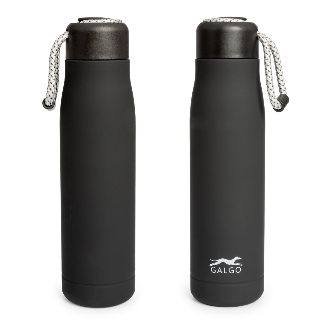 Grafoplas Galgo - Botella Térmica Reutilizable de 0.54L con Interior Cerámico. Negro
