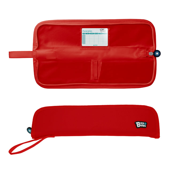 GRAFOPLAS Bits&Bobs - Portaflautas con Cremallera y Cinta para Colgar. Rojo