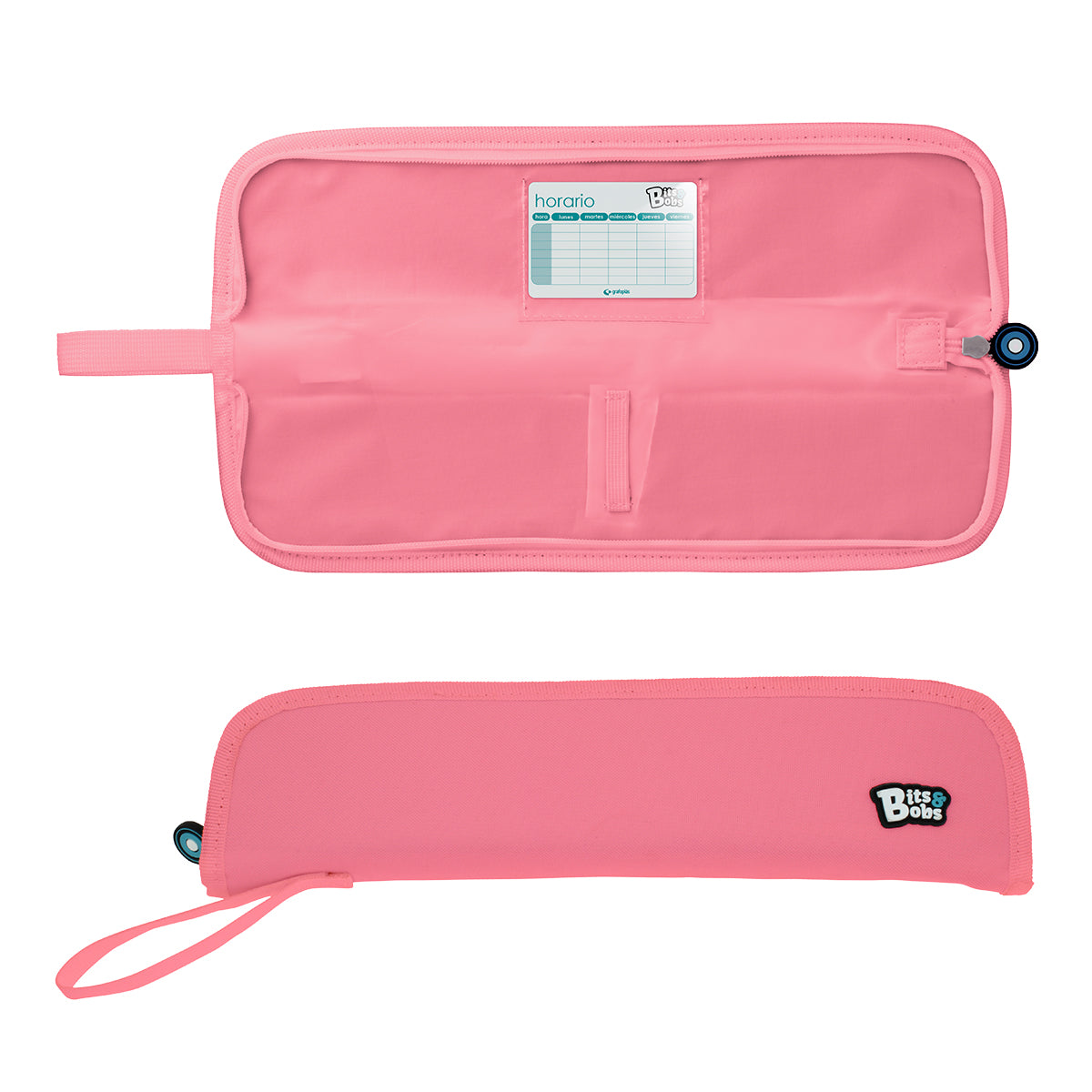 GRAFOPLAS Bits&Bobs - Portaflautas con Cremallera y Cinta para Colgar. Rosa Claro