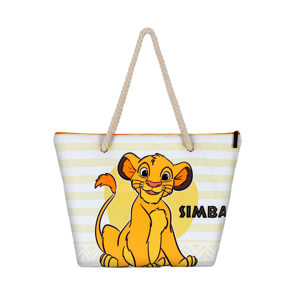 KARACTERMANIA - Bolsa de Playa Soleil con Neceser de Regalo. Rey León Sunset