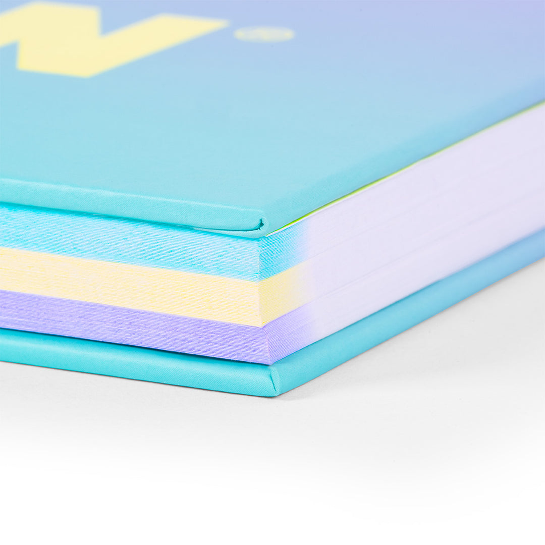 MILAN Sunset - Pack 3 Cuadernos A4 Espiral y Tapa Dura. Papel Pautado 90 Hojas 95gr Turquesa