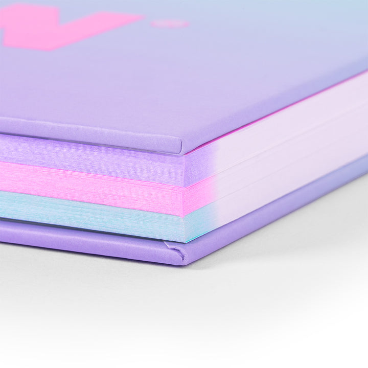 MILAN Sunset - Pack 3 Cuadernos A4 Espiral y Tapa Dura. Papel Pautado 90 Hojas 95gr Lila