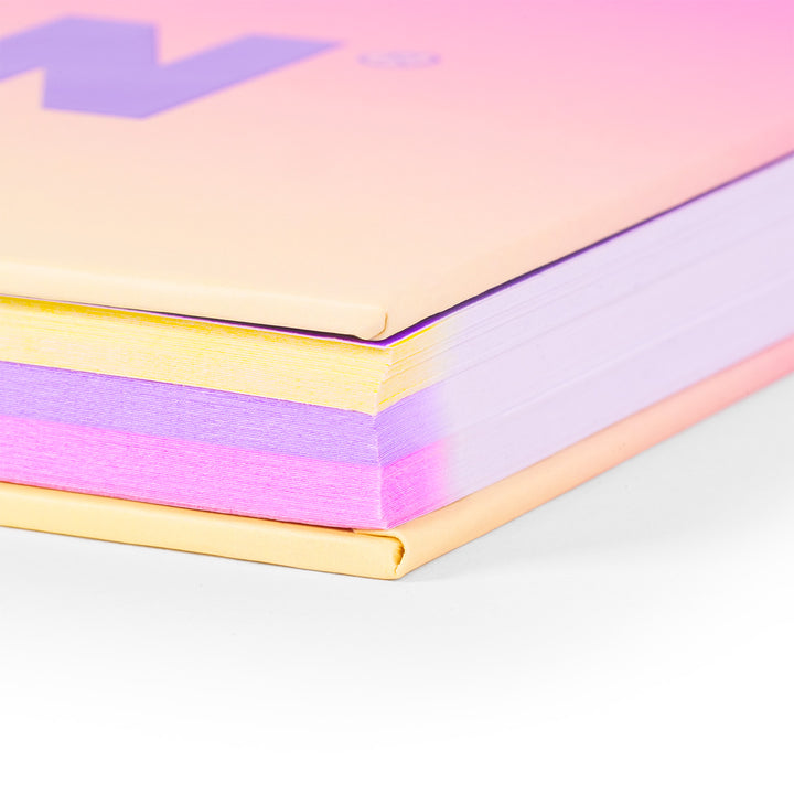 MILAN Sunset - Pack 3 Cuadernos A4 Espiral y Tapa Dura. Papel Pautado 90 Hojas 95gr Amarillo