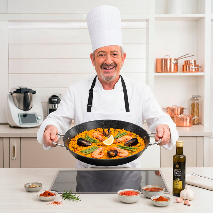 IBILI Quarzo - Paellera Antiadherente Ceramic PPG Fusion Pro Titanium Apta Inducción