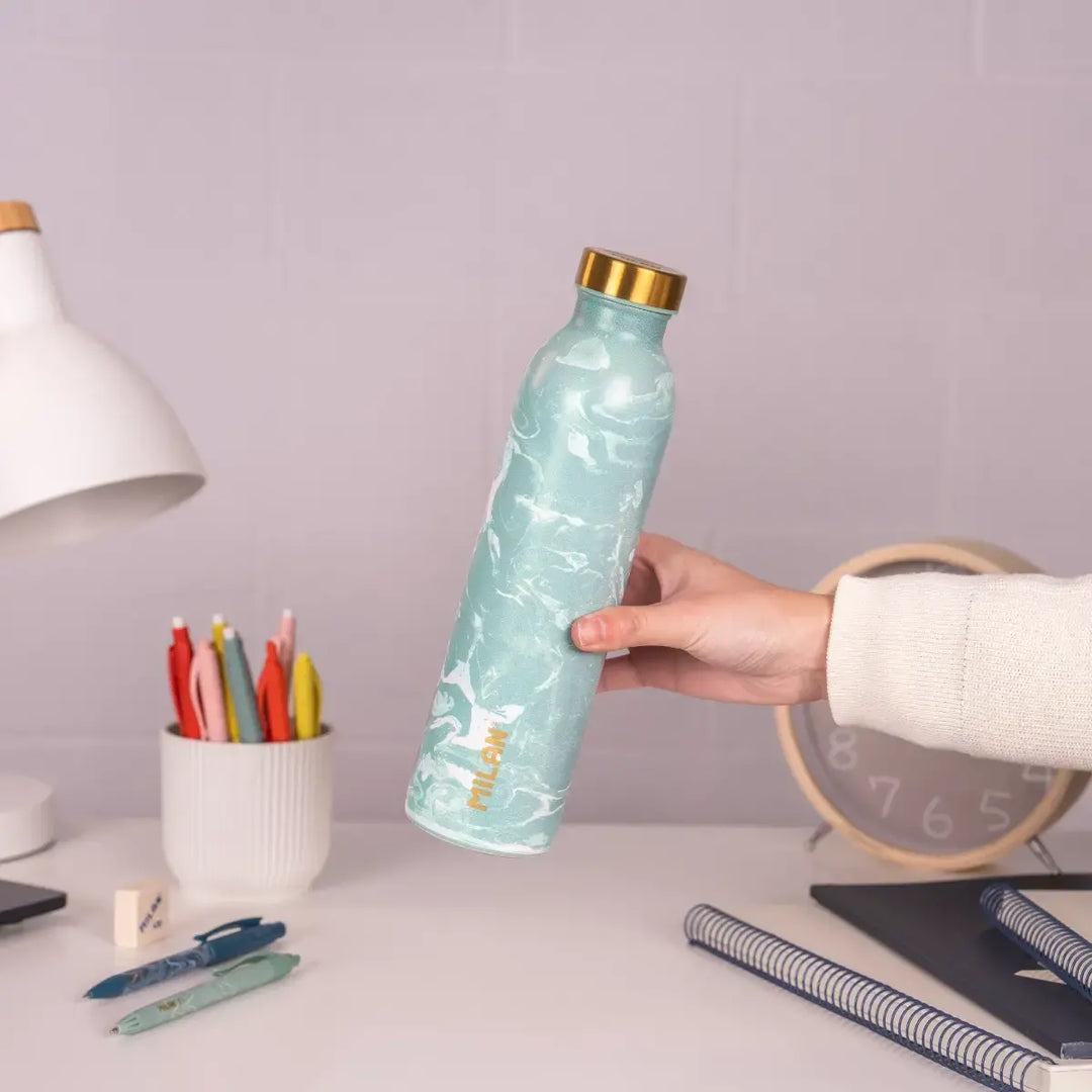 MILAN Lava - Botella Térmica Reutilizable 0.6L en Acero Inoxidable. Verde