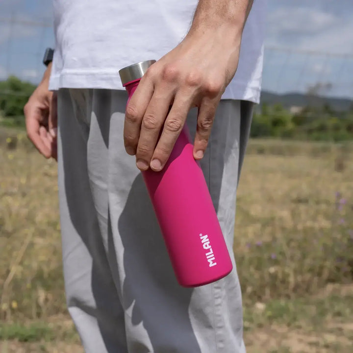 MILAN Acid - Botella Térmica Reutilizable 0.6L en Acero Inoxidable. Rosa