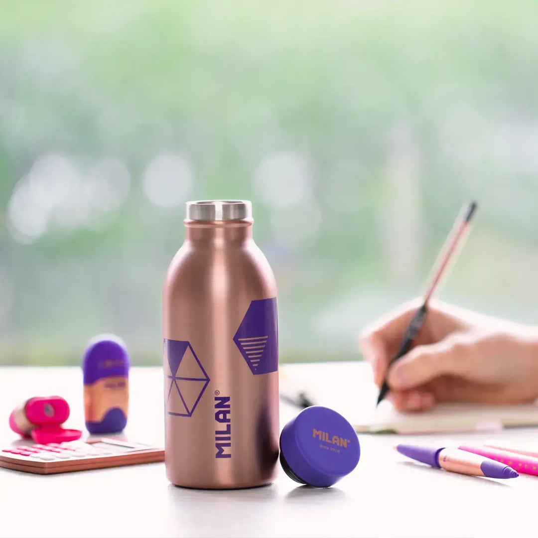 MILAN Copper - Botella Térmica Reutilizable 0.35L en Acero Inoxidable. Lila