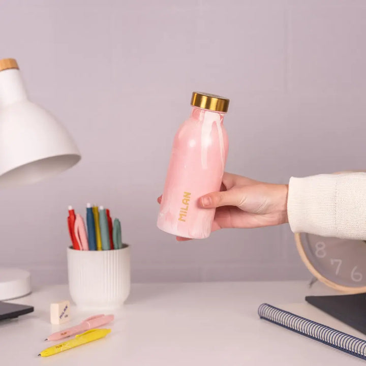 MILAN Lava - Botella Térmica Reutilizable 0.35L en Acero Inoxidable. Rosa
