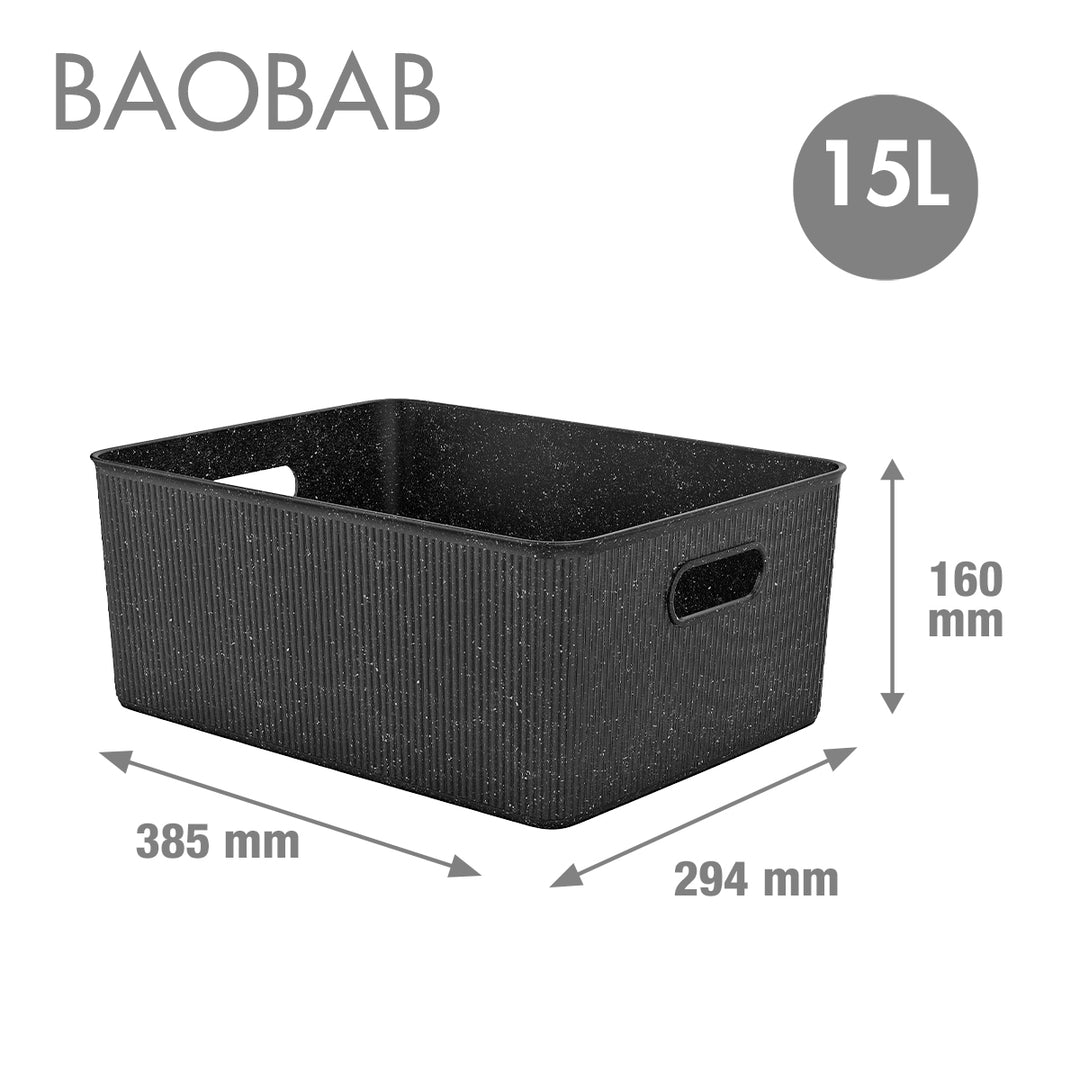 TATAY Baobab - Caja Organizadora Rectangular L 15L Plástico PP05. Cosmic Night