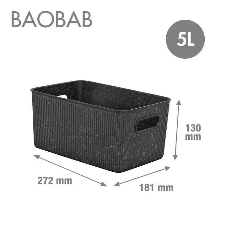 TATAY Baobab - Caja Organizadora Rectangular M 5L Plástico PP05. Cosmic Night