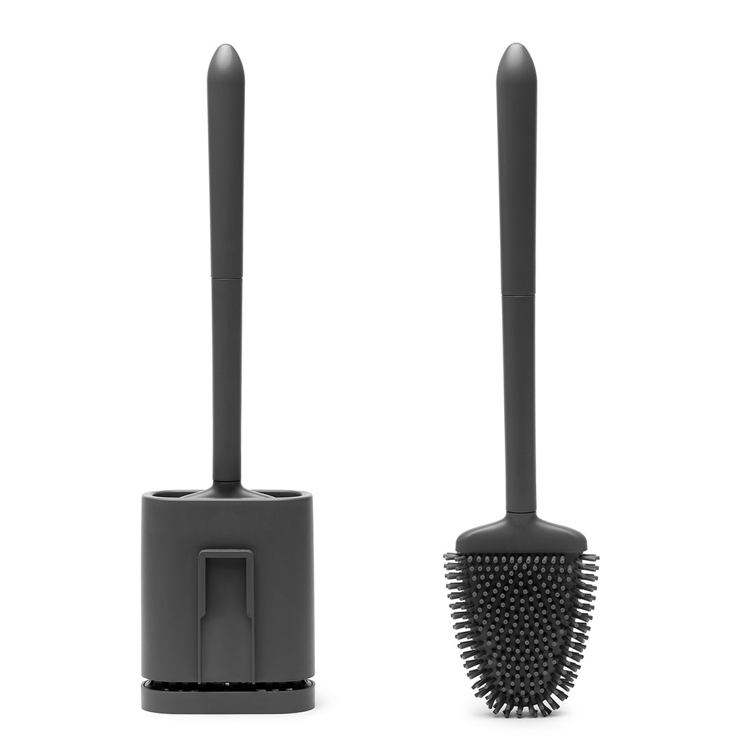 TATAY - Escobilla de Baño en Silicona. Flexible, de Secado Rápido y Antiolor. Gris Antracita