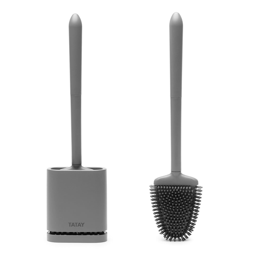 TATAY - Escobilla de Baño en Silicona. Flexible, de Secado Rápido y Antiolor. Gris Stone