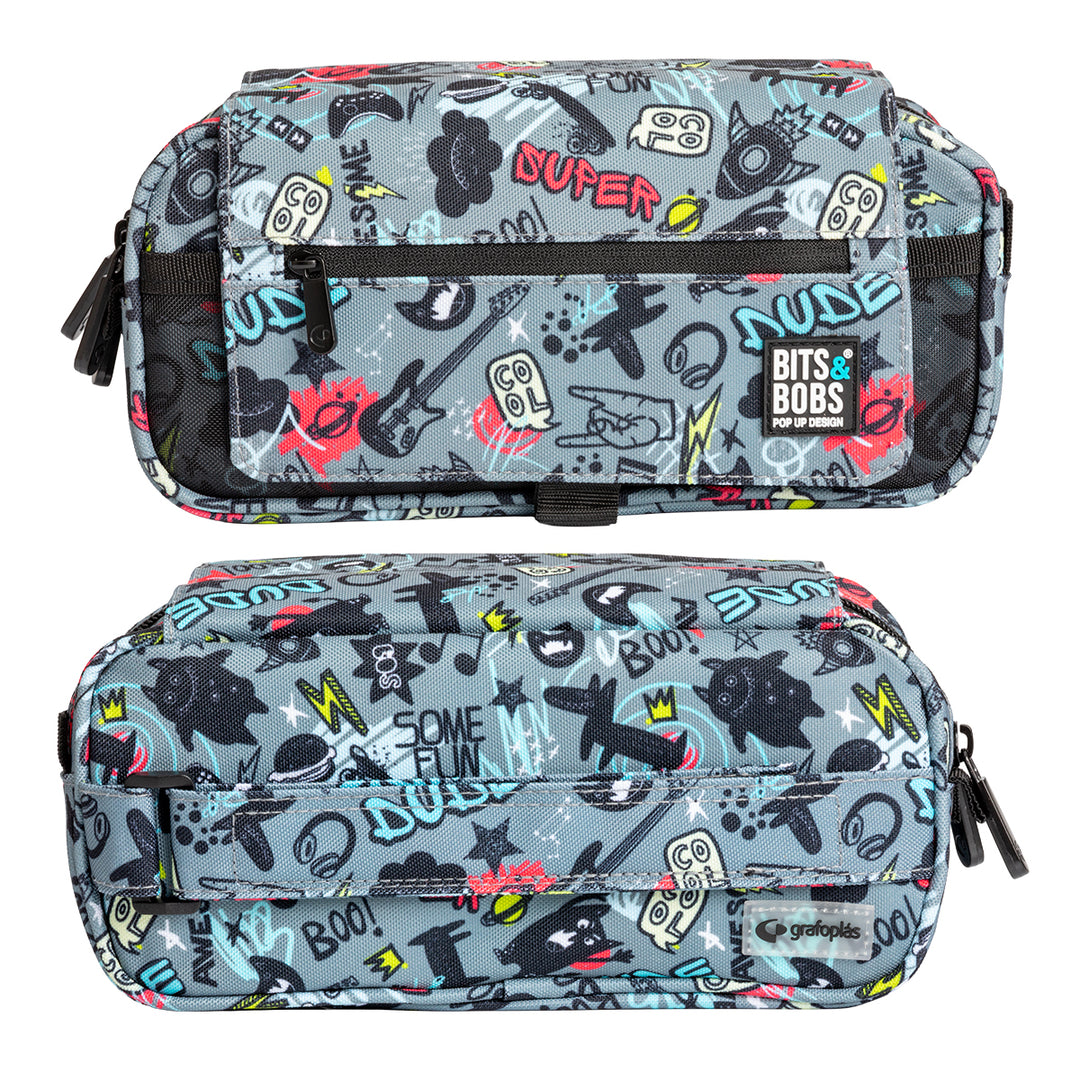 ColePack EcoDes - Estuche Triple de 3 Cremalleras con Material Escolar Incluido. Awesome
