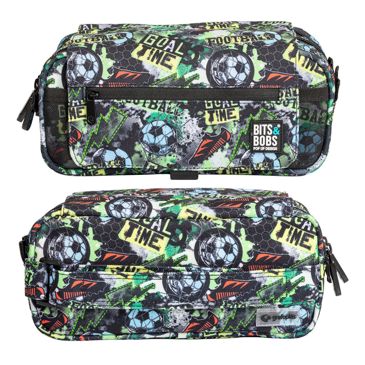 ColePack EcoDes - Estuche Triple de 3 Cremalleras con Material Escolar Incluido. Goal Time