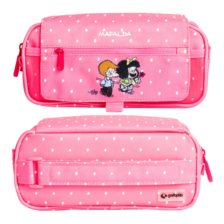 ColePack Design - Estuche Triple de 3 Cremalleras con Material Escolar Incluido. Mafalda Friends