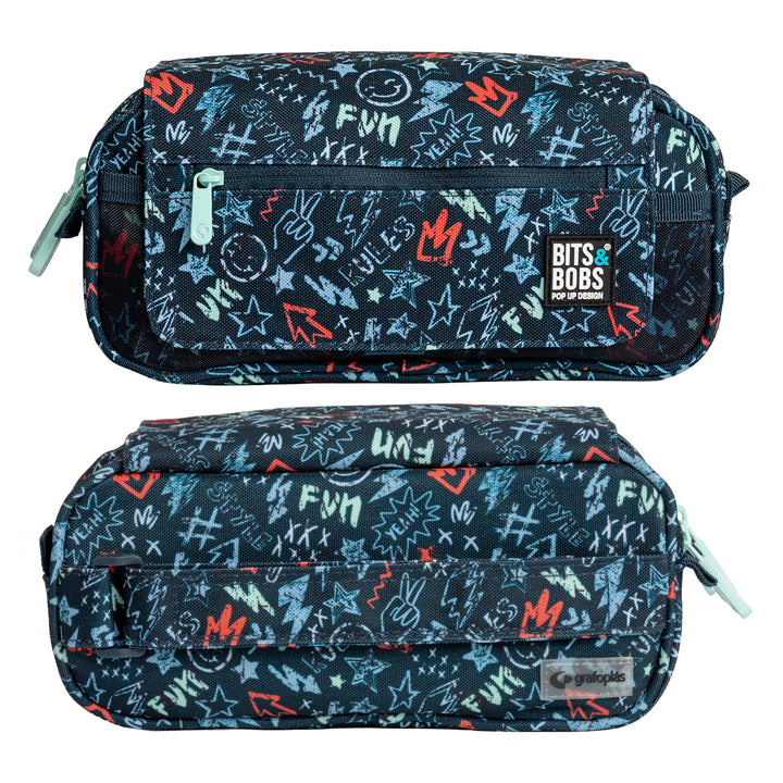 ColePack Design - Estuche Triple de 3 Cremalleras con Material Escolar Incluido. Peace