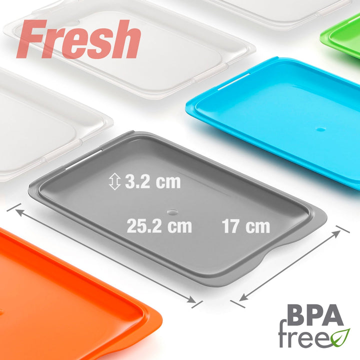 TATAY Fresh - Lote de 5 Recipientes Porta Embutidos y Alimentos. Gris 22