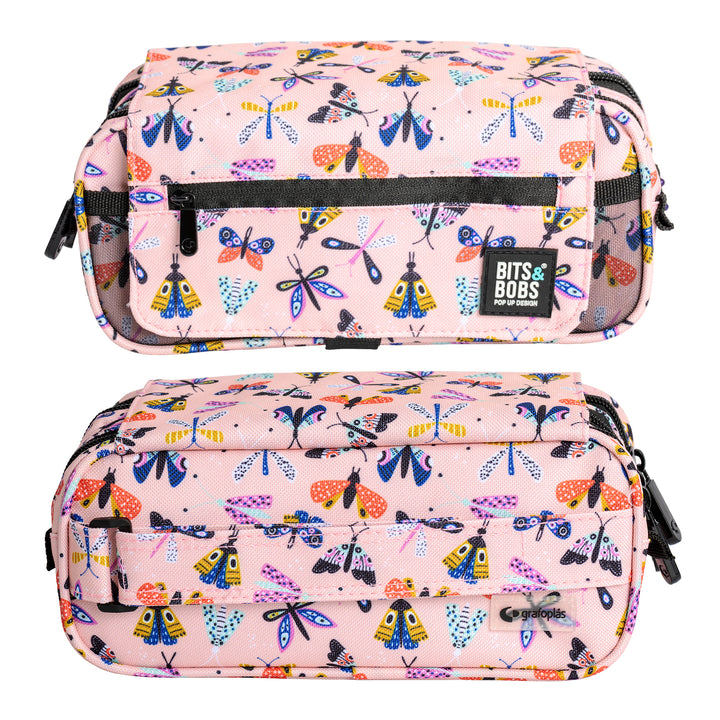 ColePack Design - Estuche Triple de 3 Cremalleras con Material Escolar Incluido. Butterfly