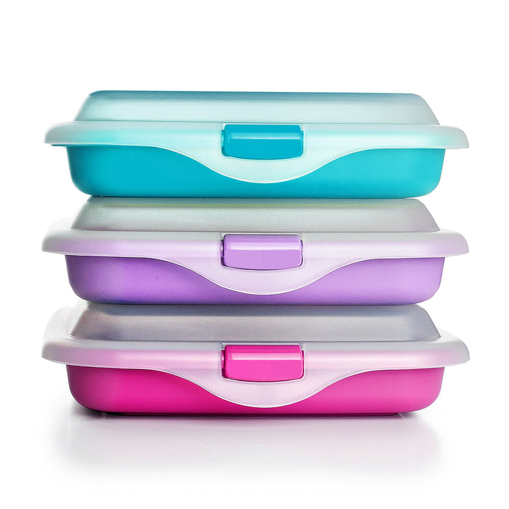 IBILI Deli - Lote de 3 Porta Alimentos para Sándwichs, Embutidos y Quesos. Beget Multicolor