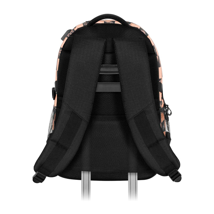 ONE PIECE Chess - Mochila Escolar Impermeable Running Plus para Portatil y USB. Camel