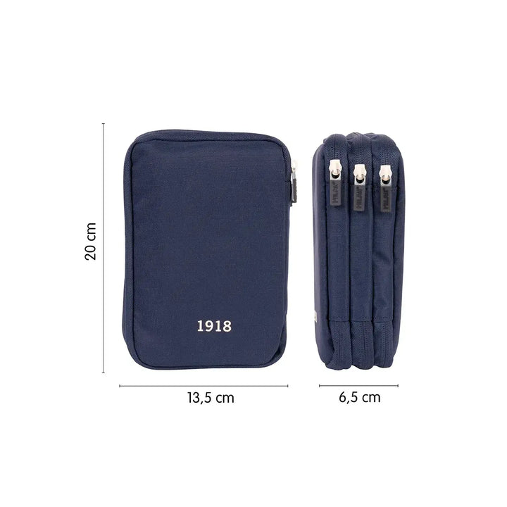 MILAN - Plumier de 3 Pisos con Contenido de 49 Piezas. Colección 430 since 1918. Azul