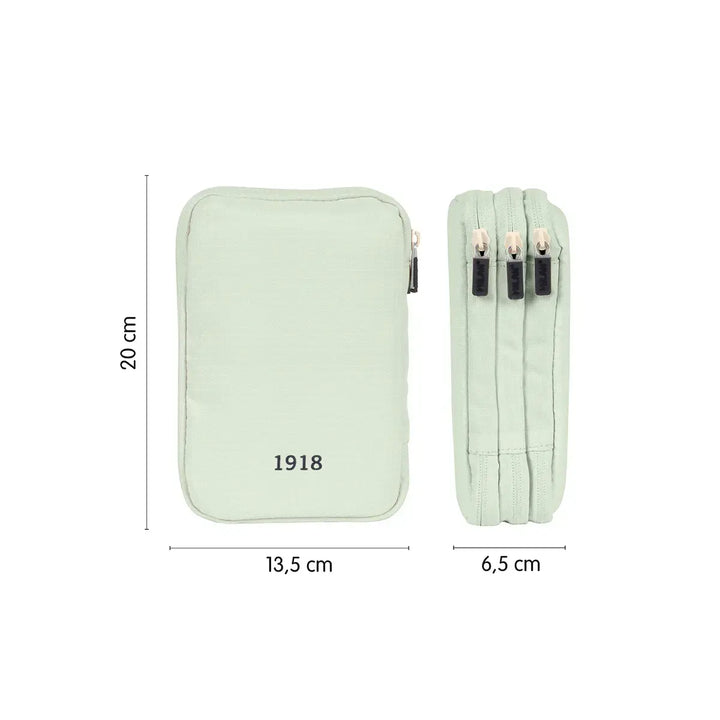 MILAN - Plumier de 3 Pisos con Contenido de 49 Piezas. Colección 430 since 1918. Verde