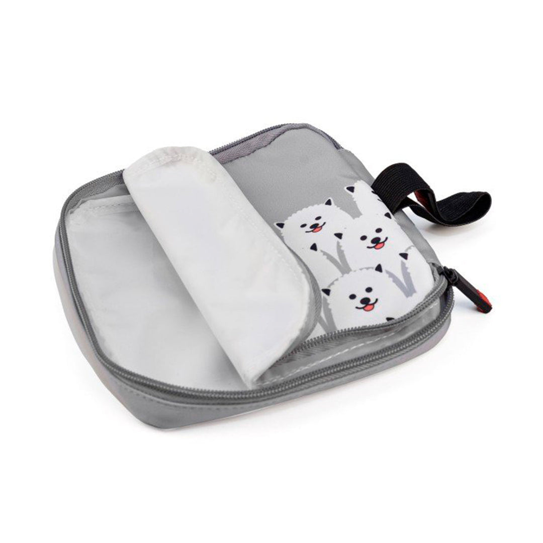 IRIS Zipper Roll Friends - Porta Sandwich Infantil Plegable y Flexible con Cremallera. Dogs