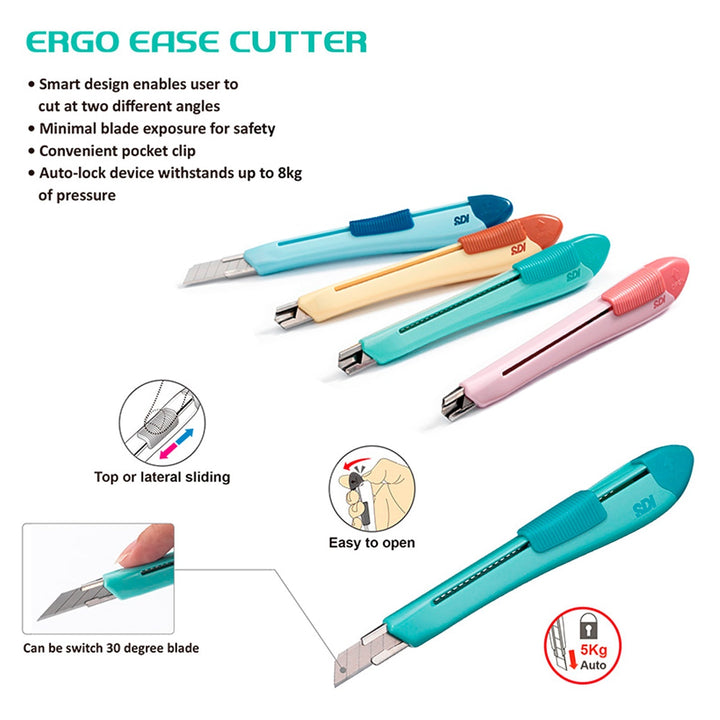 SDI Ergo Ease -  Cutter para Manualidades con Diseño Ergonómico. Azul