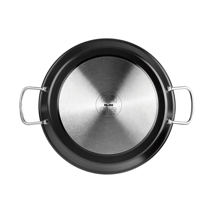 IBILI Quarzo - Paellera Antiadherente Ceramic PPG Fusion Pro Titanium 34 cm Apta Inducción