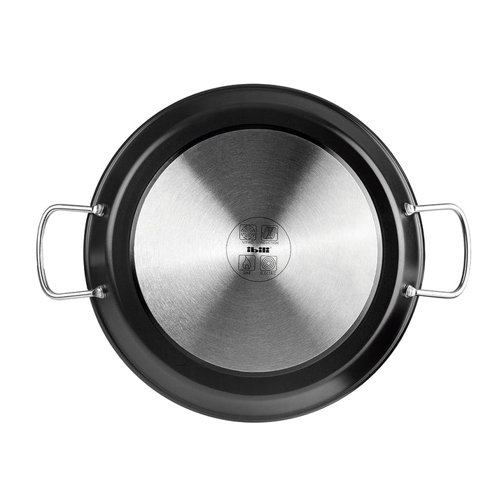 IBILI Quarzo - Paellera Antiadherente Ceramic PPG Fusion Pro Titanium 38 cm Apta Inducción