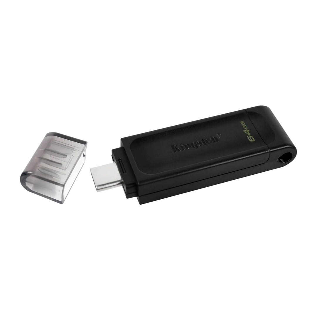 Kingston DT70 - Pack 4 Memorias Flash USB-C 3.2 DataTraveler 64GB Negro