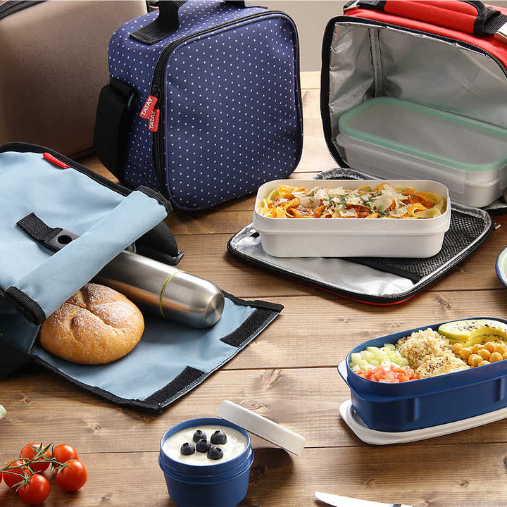 TATAY Urban Food Casual - Bolsa Térmica Porta Alimentos 3L con Recipientes. Azul Pastel