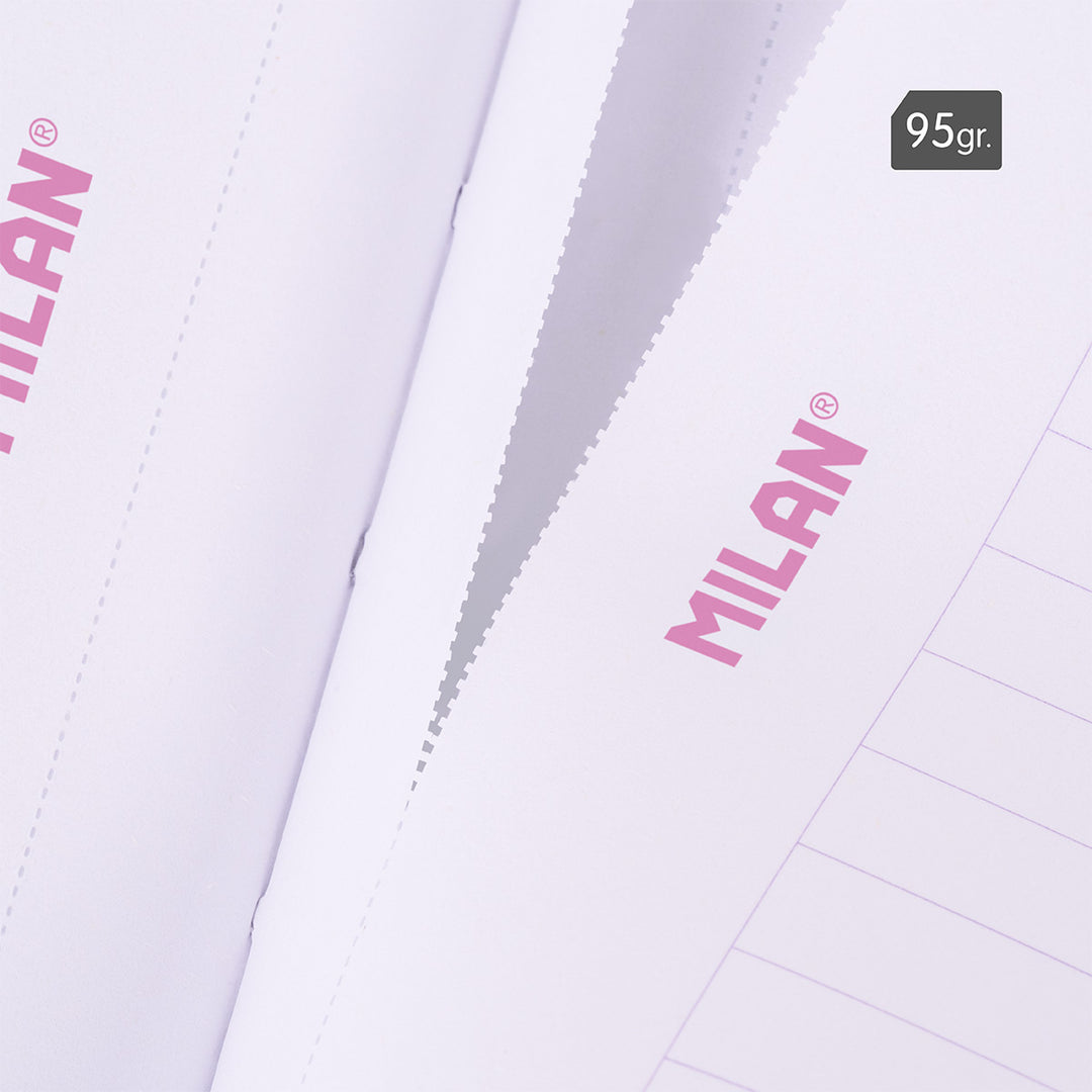 MILAN Sunset - Pack 3 Libretas A4 Encoladas. Papel Pautado 48 Hojas 95gr Rosa