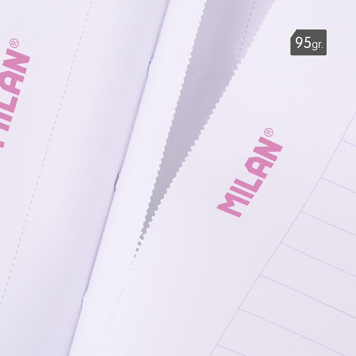 MILAN Sunset - Pack 3 Libretas A4 Encoladas. Papel Pautado 48 Hojas 95gr Rosa